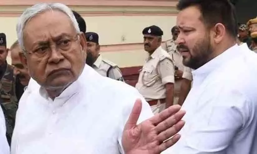 Nitish Kumar with  Tejashwi Yadav