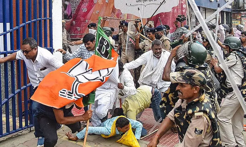 ബിഹാറിൽ പ്രതിഷേധ സമരത്തിനിടെ ബി.​ജെ.പി നേതാവ് മരിച്ചു; ലാത്തിയടിയേറ്റെന്ന് ബി.ജെ.പി ആരോപണം