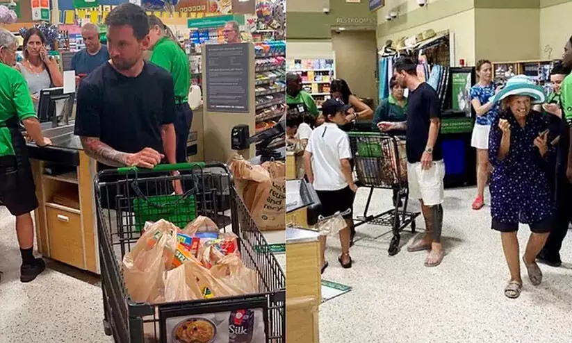 Lionel Messi in Supermarket