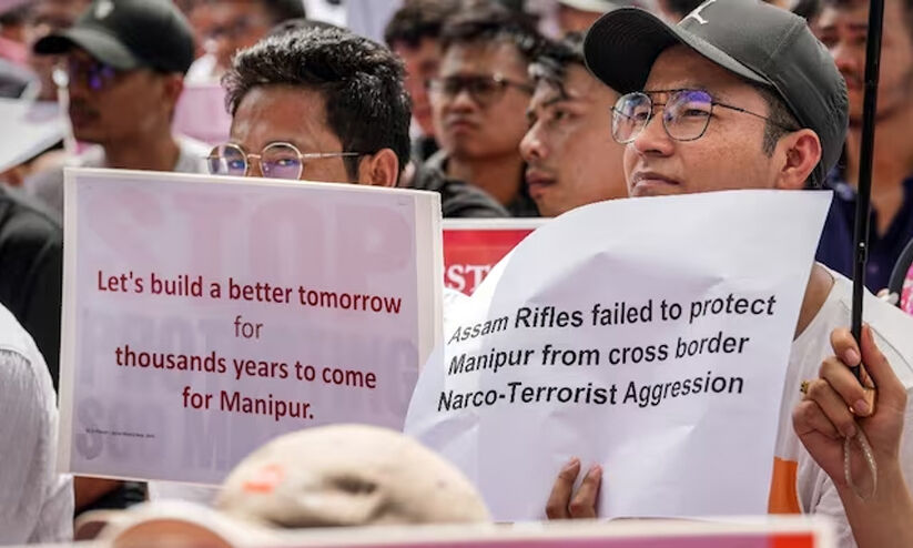 Protests in Imphal: Assam Rifles Relocated from Lamkai Check Point Following Meitei Sect’s Demand