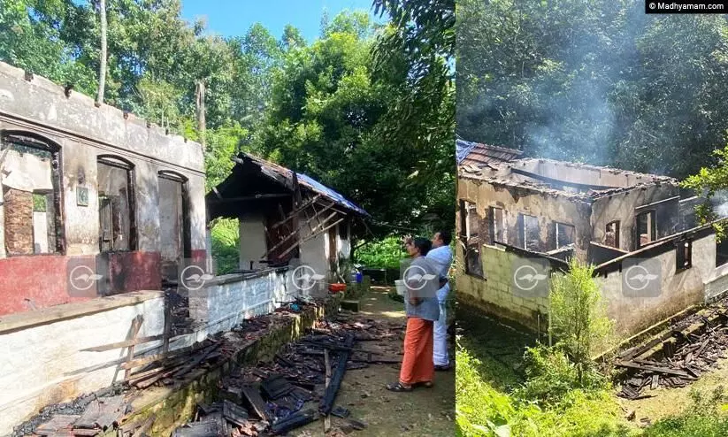 വീടിന് തീപിടിച്ച് കുടുംബാംഗങ്ങൾക്ക് ഗുരുതര പൊള്ളലേറ്റു