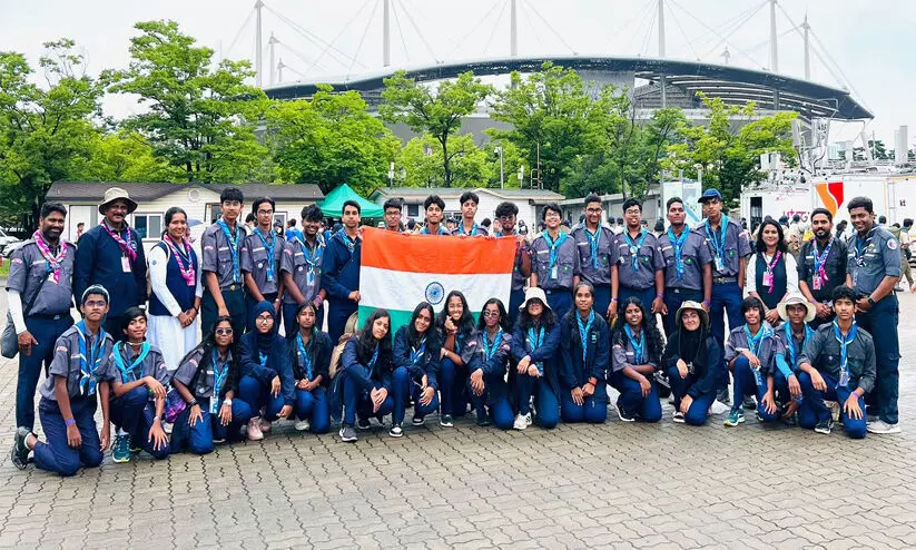 Students of Indian schools in Saudi to Scout Jamboree