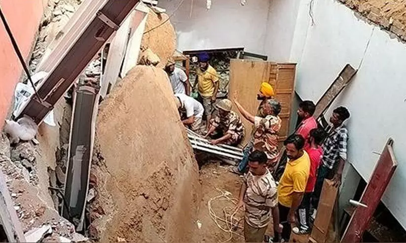 Lady teacher dies as Govt School building collapses