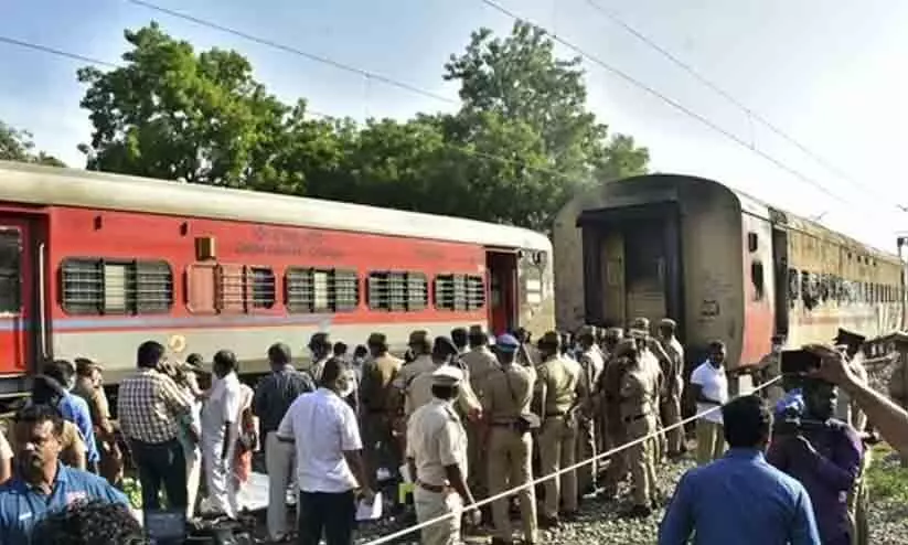 train fire mishap, Tamil Nadu