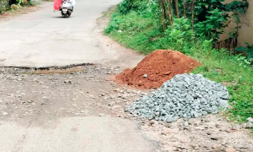 ഒരു നാടിനും റോഡിനും വരരുതേ ഈ ഗതി; പ​ത്താം​മൈ​ൽ-​ദേ​വി​യാ​ർ കോ​ള​നി റോ​ഡി​ൽ ദു​രി​ത​യാ​ത്ര