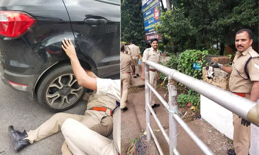 കാറിനടിയിൽ കുടുങ്ങിയ പൂച്ചയെ  അഗ്നി രക്ഷ സേന രക്ഷപ്പെടുത്തി