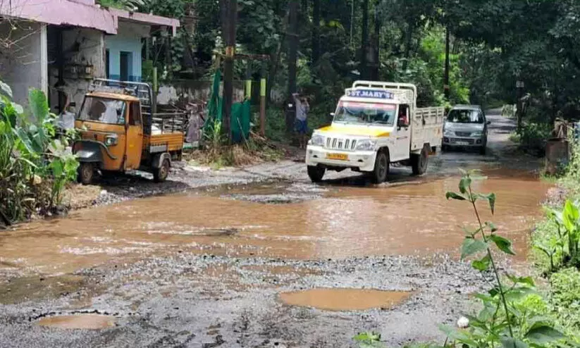 തിരുവമ്പാടി-കൂടരഞ്ഞി റോഡിൽ ദുരിതമായി വെള്ളക്കെട്ട്