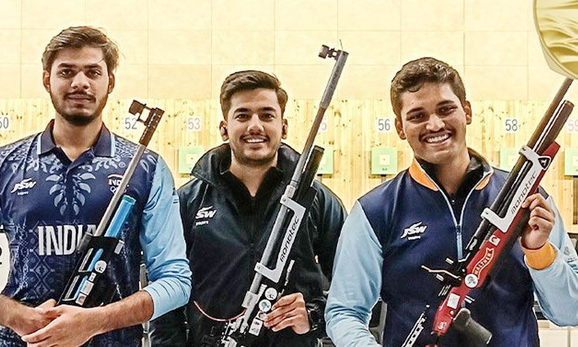 Indian Men S 10m Air Rifle Team Clinches Gold With World Record At 19th Asian Games News