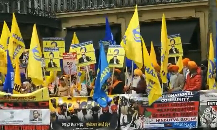 Khalistan Supporters Protest Outside Indian High Commission in London, Prompts Increased Security Measures