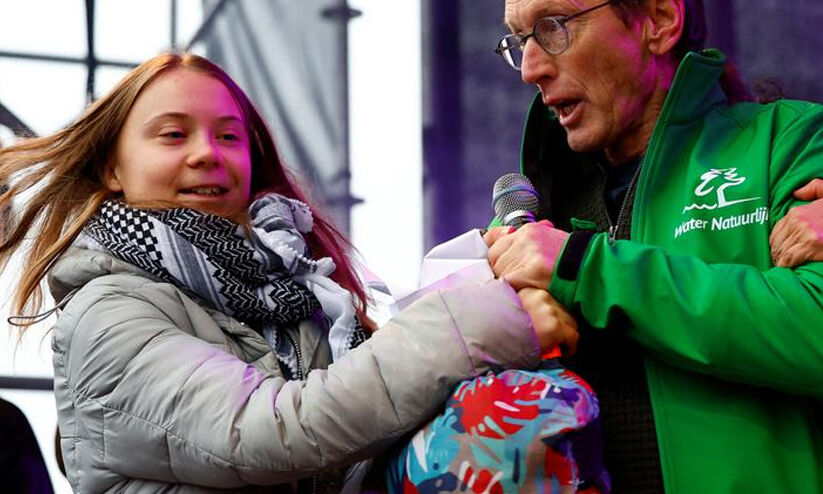 Environmental Activist Greta Thunberg’s Speech Interrupted at Amsterdam Event: Controversy Erupts Over Political Comments