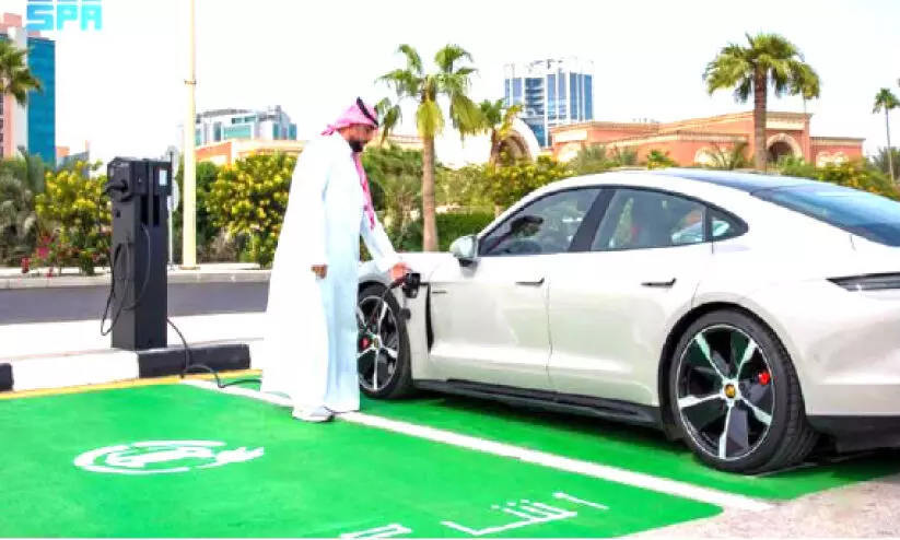Electric car charging started at Al Khobar Corniche Station