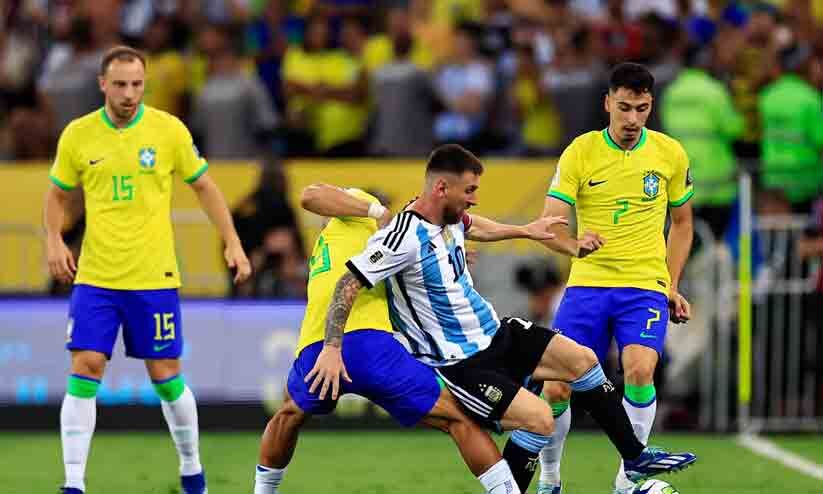 Argentina-Brazil clash;  The first half was scoreless  Madhyamam