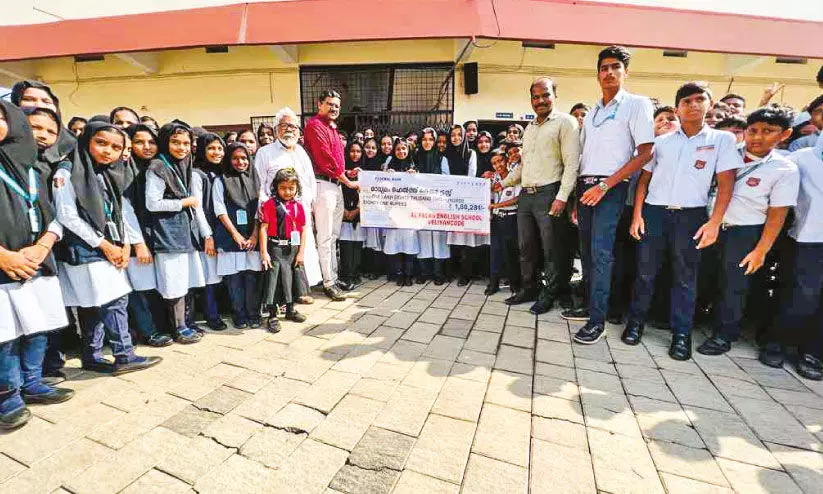 ദുരിതമനുഭവിക്കുന്നവരുടെ കണ്ണീരൊപ്പാൻ വിദ്യാർഥികൾ സമാഹരിച്ചത് 1.81 ലക്ഷം രൂപ