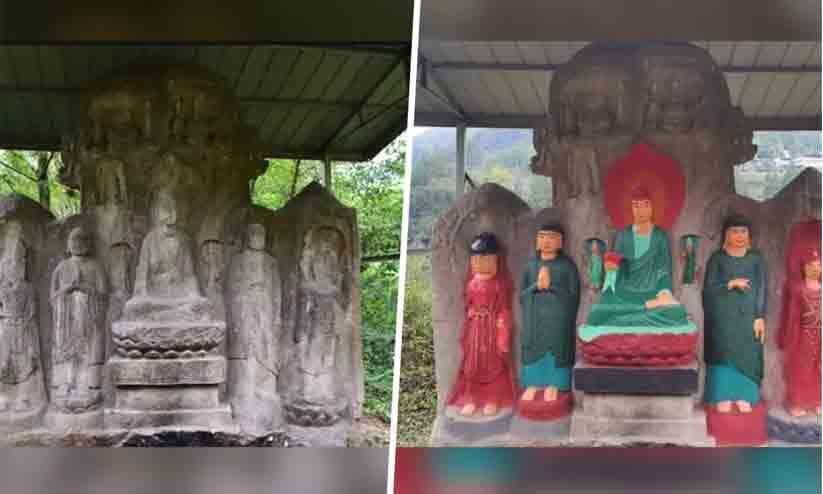 1,400-year-old Buddha statues vandalized by villagers  Madhyamam