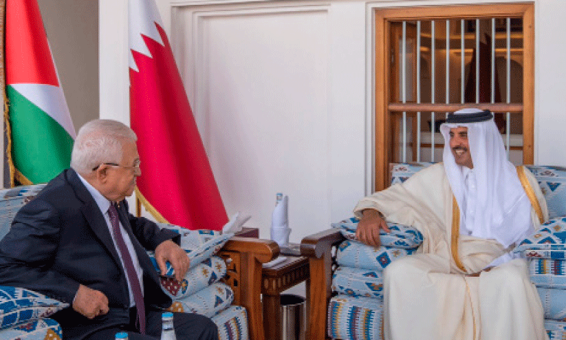 Palastine president and Qatar Ameer