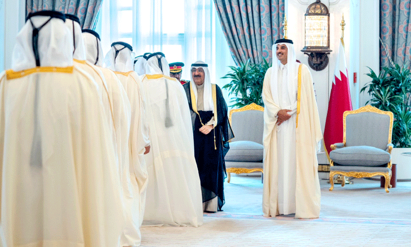 kuwait ameer sheikh visits qatar