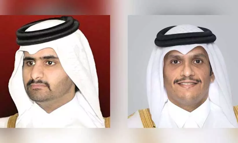 deputy amir sheikh abdulla bin hamad aldhani, prime minister sheikh muhammed bin abdul rahman aldhani