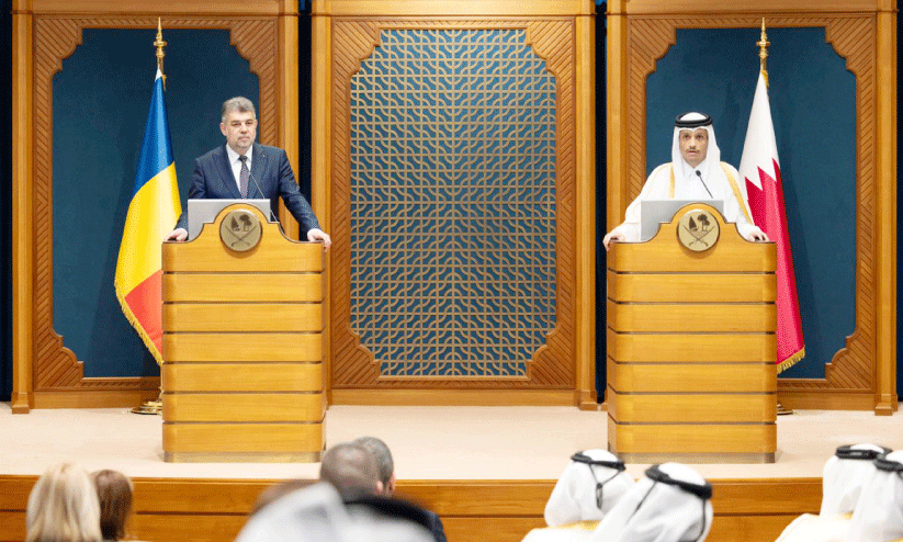 from press meet of Qatar prime minister and Rumania prime minister