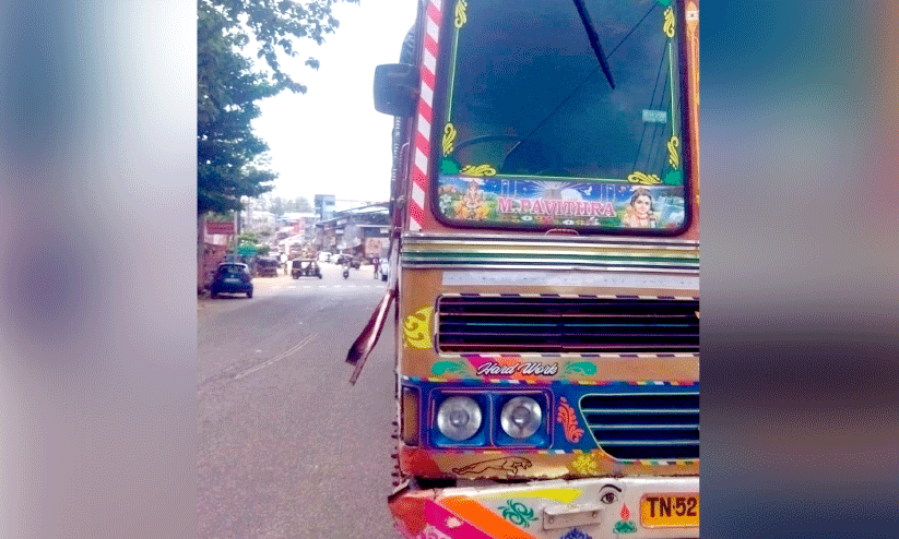 cargo lorry stopped