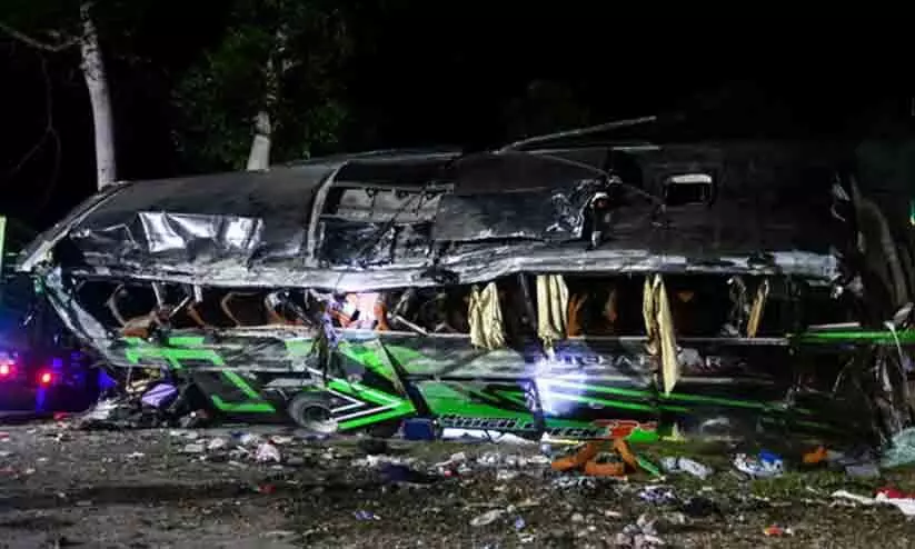 11 killed in bus crash in Indonesia