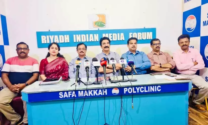 Unni Menon and Rimla administrators in Riyadh Press Conference