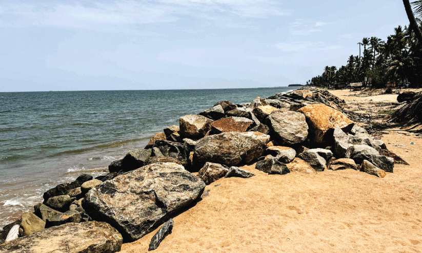 Sea wall construction,