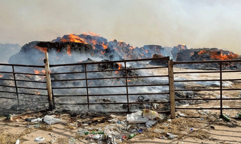 When fire broke out at the fodder in Salmiya