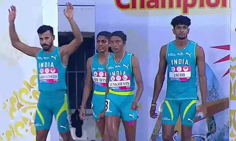 ഏഷ്യൻ ചാമ്പ്യൻഷിപ്; 4x400 മീ. മിക്സഡ് റിലേയിൽ ഇന്ത്യക്ക് റെക്കോഡോടെ സ്വർണം