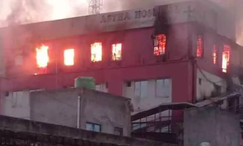 fire breaks out at hospital in up baghpat