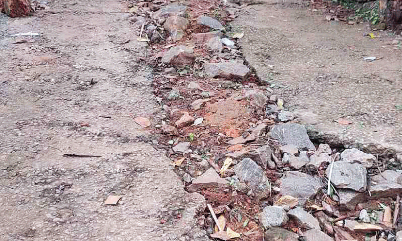 road collapsed