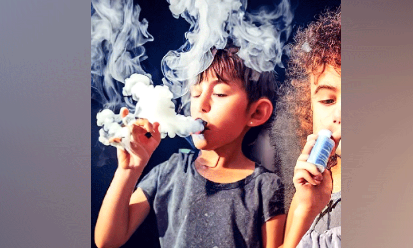 children with e-cigarettes