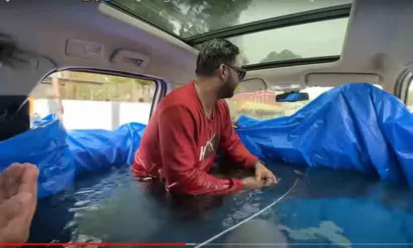 Swimming Pool Inside A Car by Sanju Techy Vlogs