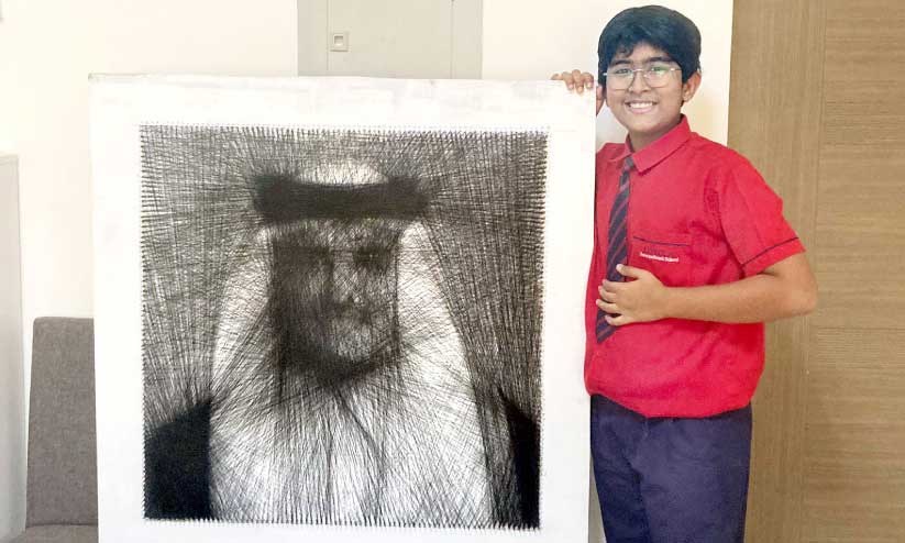 Dhyan Sreejith with string art