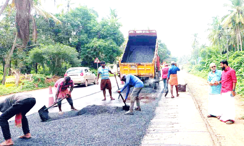M Vijin MLA visits Pilathara-Pappinissery KSTP road under construction