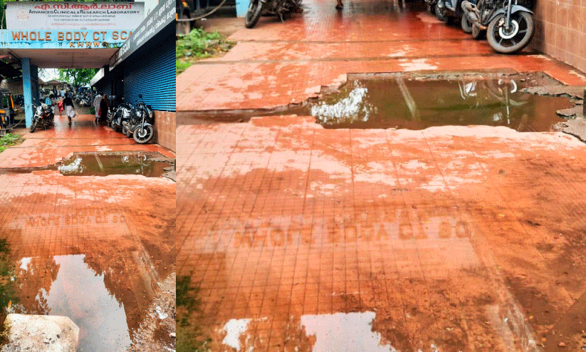 Sewage in front medical college lab