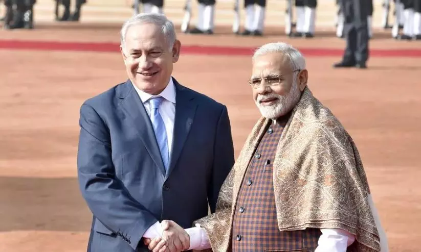 Netanyahu with Modi