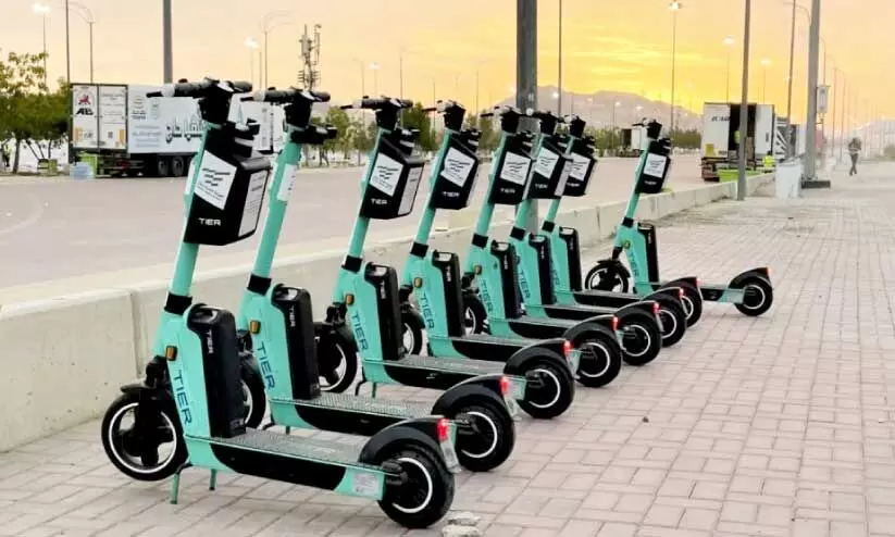 Electric scooters used in Hajj places