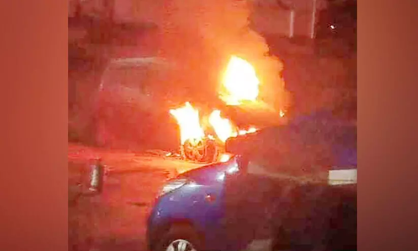 car fire