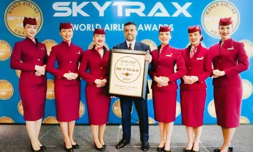 qatar airways with Skytrax Award