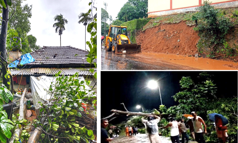 മഴ തുടരുന്നു, വീടുകള്‍ക്ക്‌ നാശം