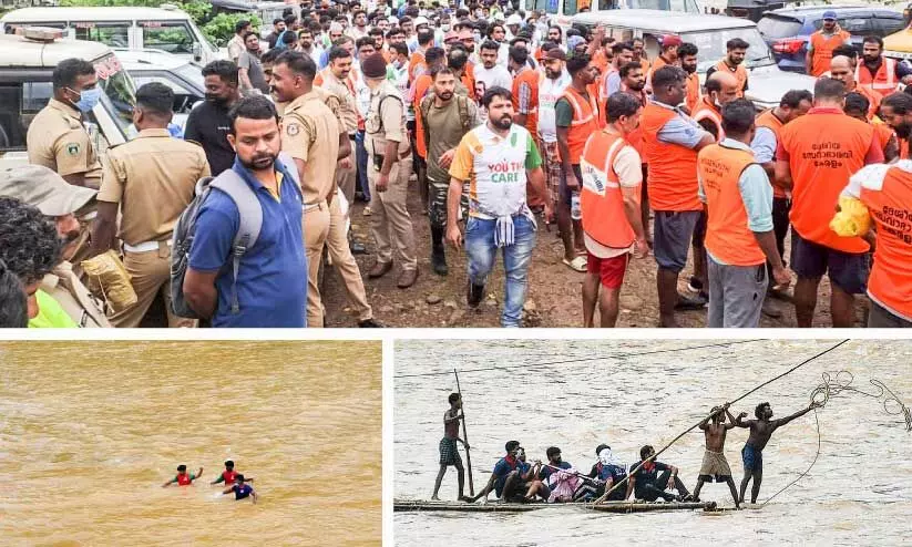 1. പോ​ത്തു​ക​ല്ല് മു​ണ്ടേ​രി ഫാ​മി​ന് സ​മീ​പം ചാ​ലി​യാ​ർ തീ​ര​ത്ത് തി​ര​ച്ചി​ലി​നെ​ത്തി​യ​വ​ർ   2. മു​ണ്ടേ​രി ഫാ​മി​നു സ​മീ​പം തി​ര​ച്ചി​ലി​നാ​യി ചാ​ലി​യാ​ർ പു​ഴ മു​റി​ച്ചു​ക​ട​ക്കു​ന്ന ര​ക്ഷാ​പ്ര​വ​ർ​ത്ത​ക​ർ   3.  പോ​ത്തു​ക​ല്ല് മു​ണ്ടേ​രി ഫാ​മി​നു സ​മീ​പം ചാ​ലി​യാ​റി​ലൂ​ടെ മൃ​ത​ദേ​ഹ​വു​മാ​യി ച​ങ്ങാ​ട​ത്തി​ൽ വ​രു​ന്ന ര​ക്ഷാ​പ്ര​വ​ർ​ത്ത​ക​ർ  - ചിത്രങ്ങൾ   - പി. അഭിജിത്ത്                            