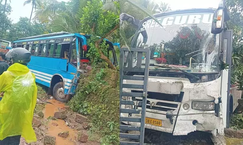 കൊട്ടിയൂരിൽ ബസുകൾ കൂട്ടിയിടിച്ച് 16 പേർക്ക് പരിക്ക്