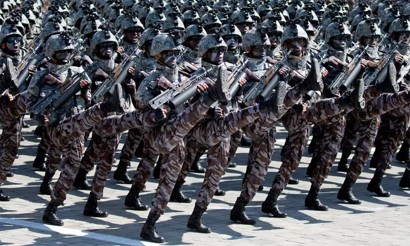 North Korean troops