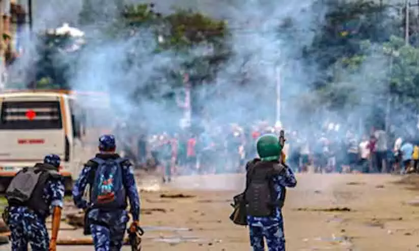 മണിപ്പൂരിൽ വീണ്ടും സംഘർഷം; പൊലീസ് സ്റ്റേഷനു നേരെ ആക്രമണം: 11 കുക്കി​കളെ വെടിവെച്ചു കൊന്നു