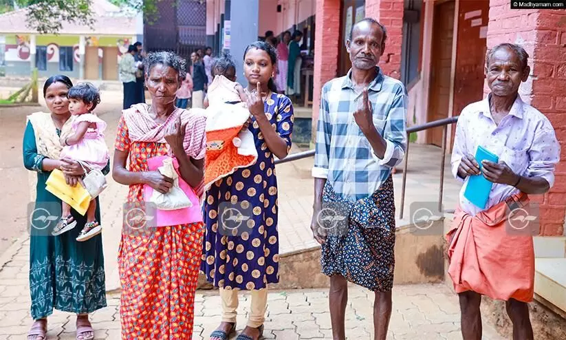 polling station in Wayanad Lok Sabha by-polls