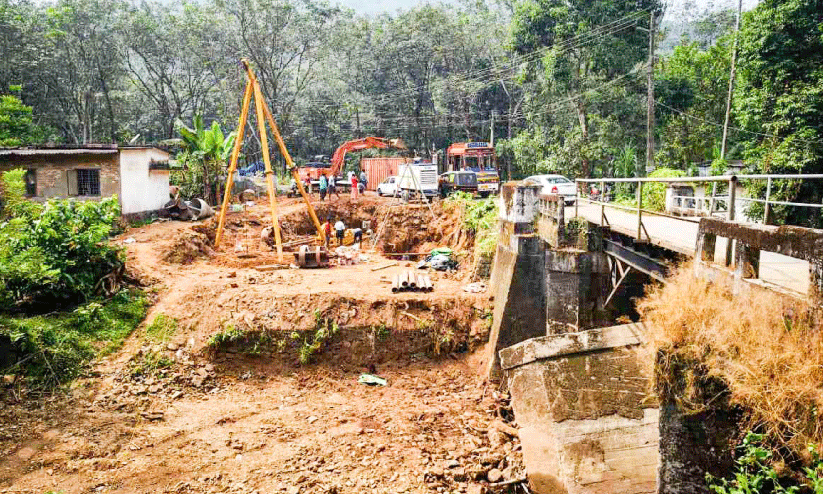 Kokkayar bridge construction