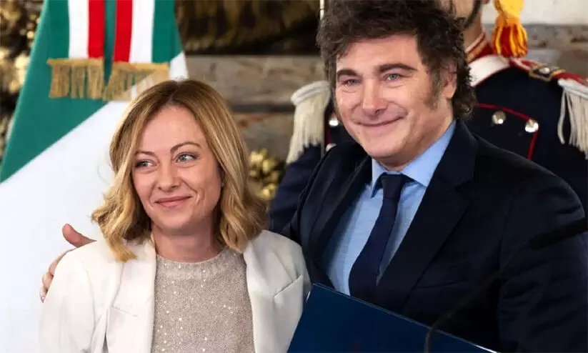 Javier Milei, Giorgia Meloni