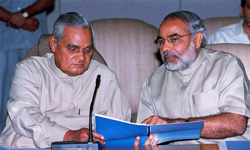 AB Vajpayee with Narendra Modi