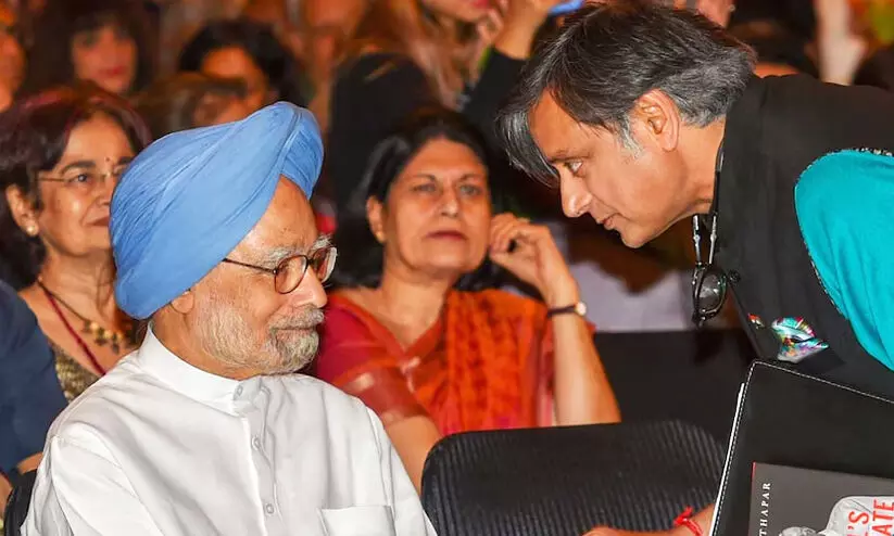 shashi tharoor and  manmohan singh