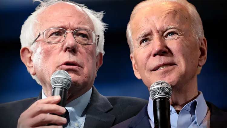 Joe Biden and Bernie Sanders